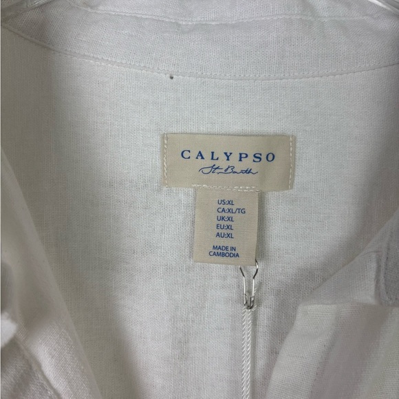 Calypso St. Barth NWT Linen Shirt Dress Size XL - Picture 6 of 16